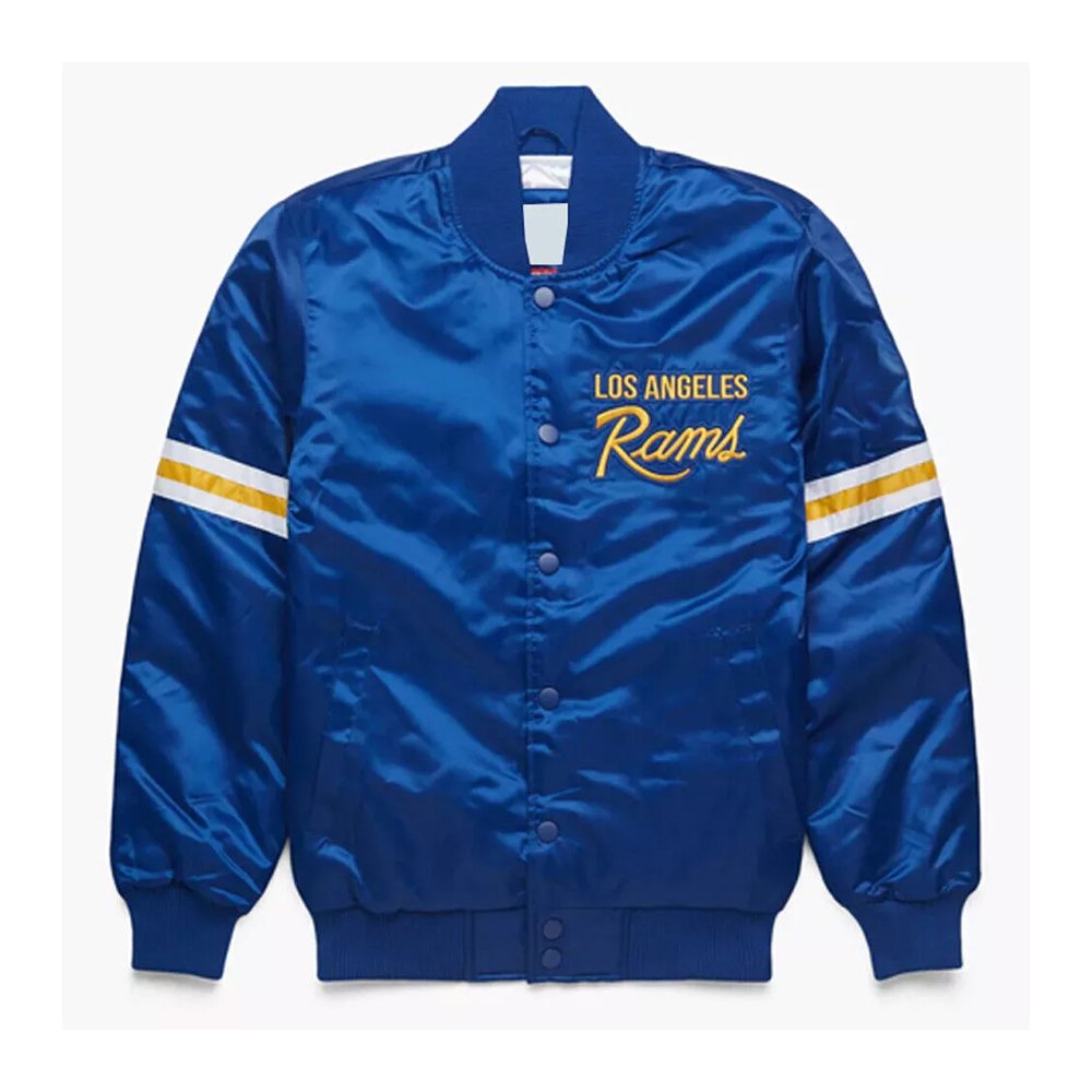 Los Angeles Rams Royal Blue Satin Varsity Jacket