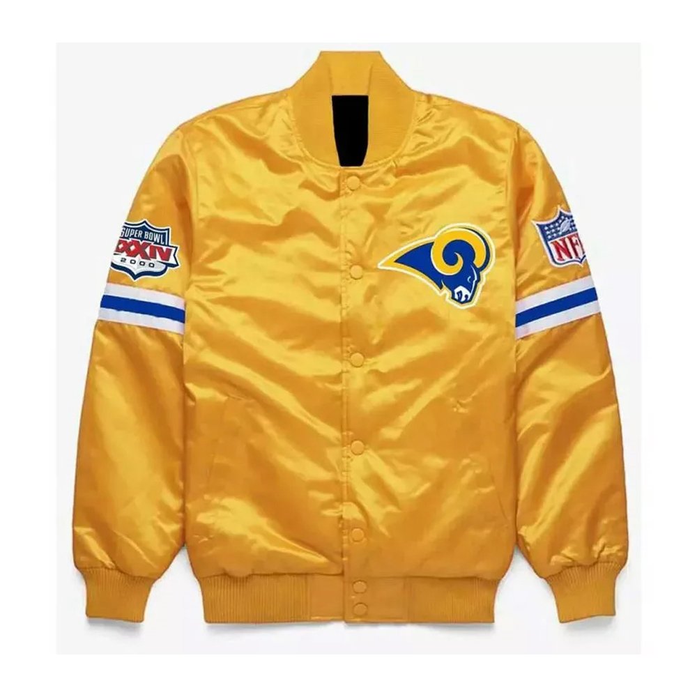 Yellow Los Angeles Rams Satin Jacket
