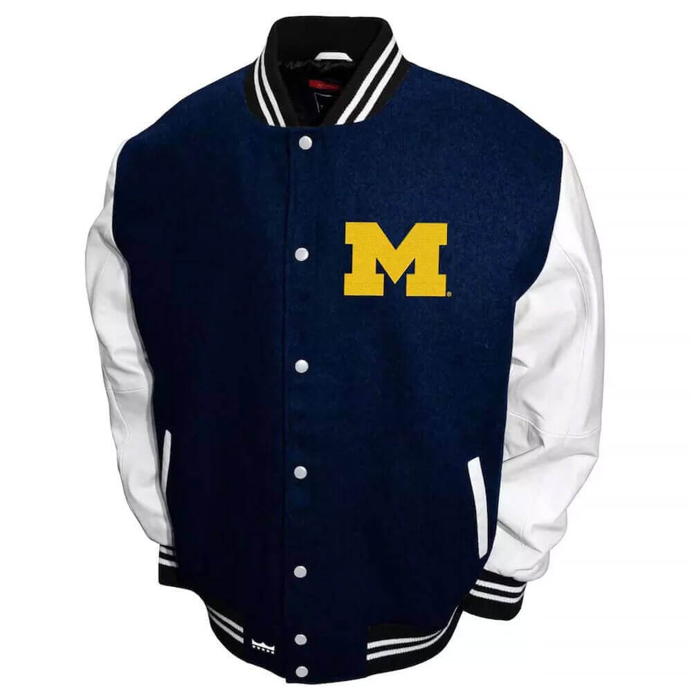 Michigan Wolverines Men's Navy Varsity Jacket