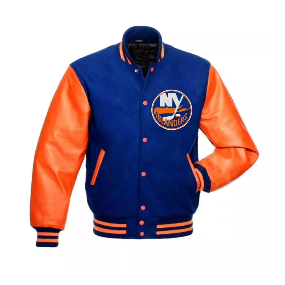 New York Islanders two-tone all-wool varsity jacket