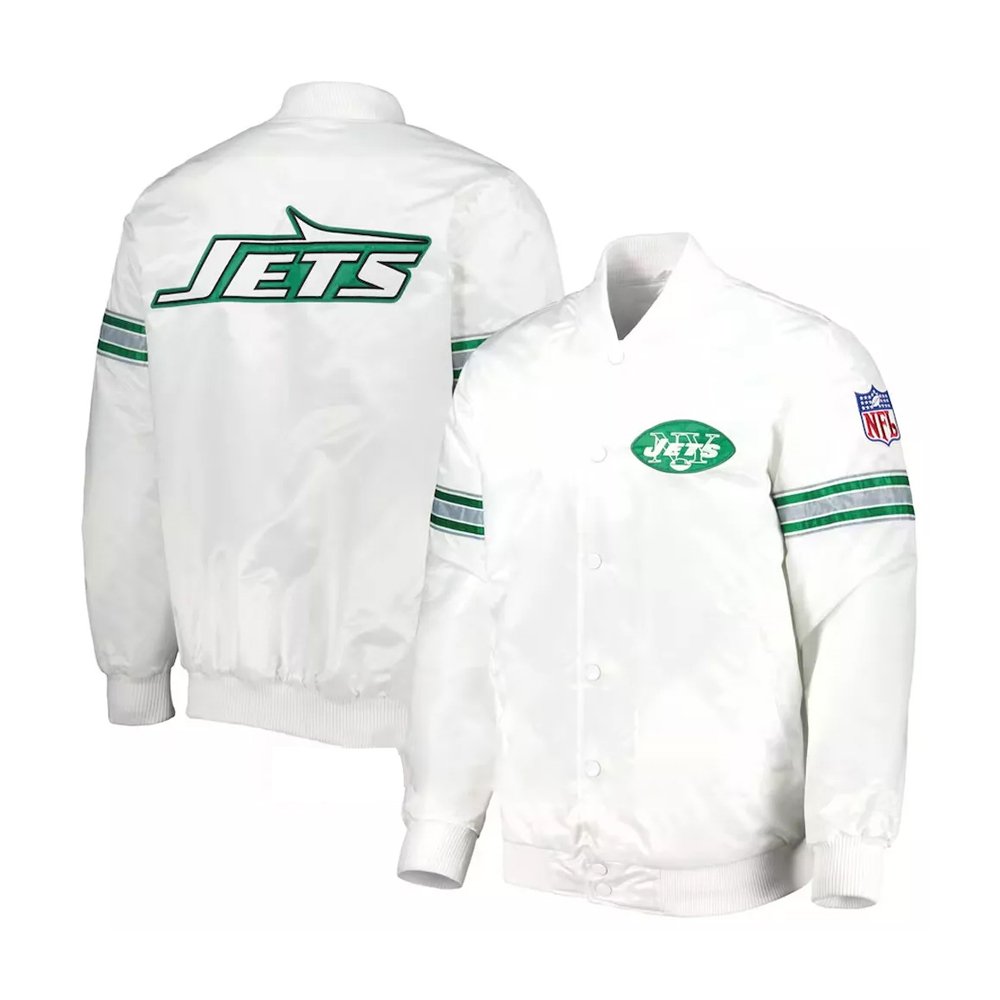 Jets White Power Forward Jacket