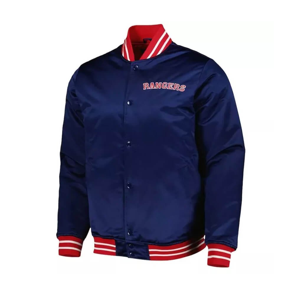 Navy Rangers Heavyweight Satin Jacket