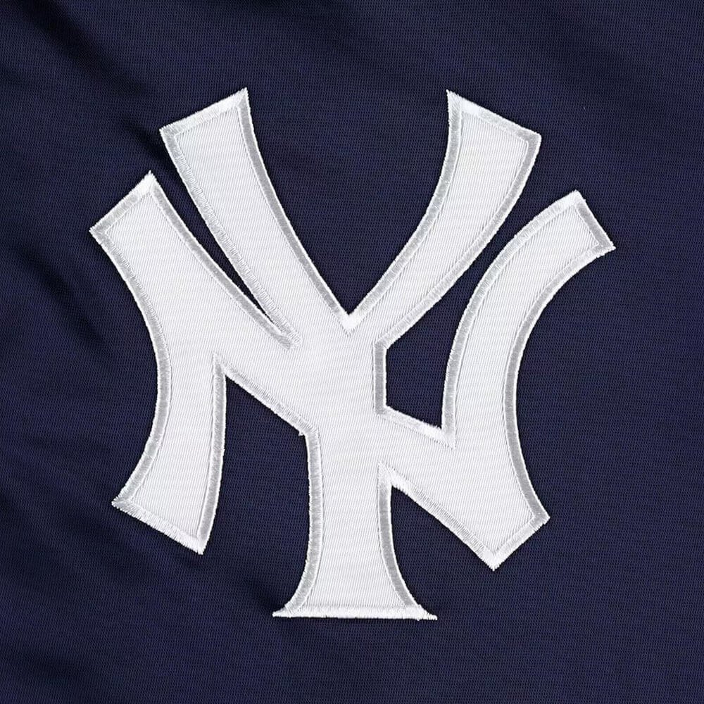 Men's Yankees Blue Satin Jacket - Image 2