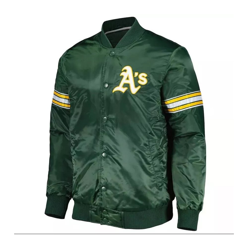 Men’s Oakland A’s Green Satin Jacket