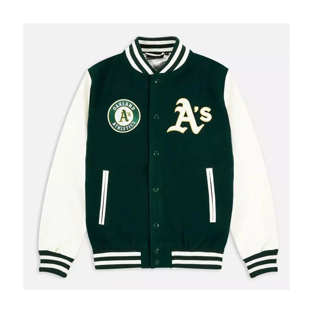 Oakland A’s Wool & Leather Varsity Jacket