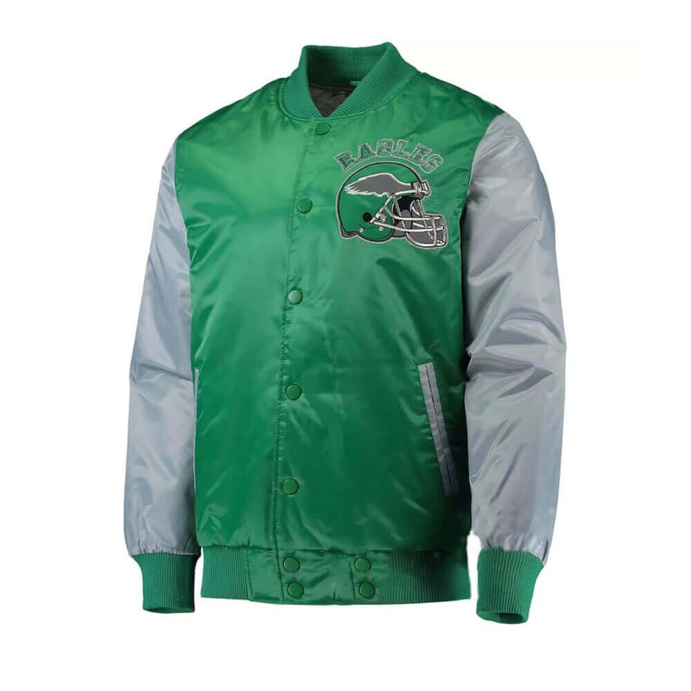 Philadelphia Eagles Throwback Satin Jacket