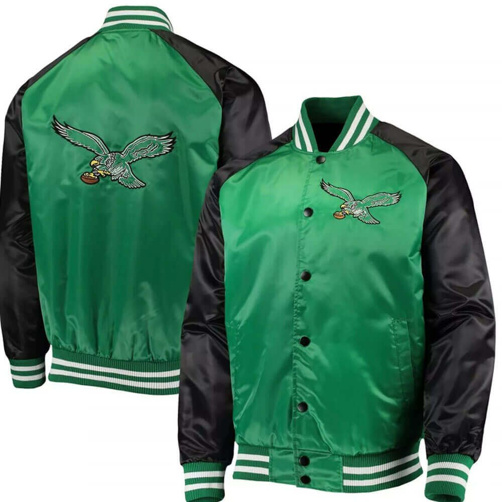 Eagles Green Black Varsity Jacket