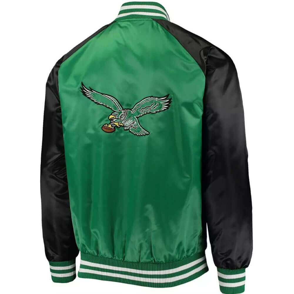 Eagles Green Black Varsity Jacket - Image 2