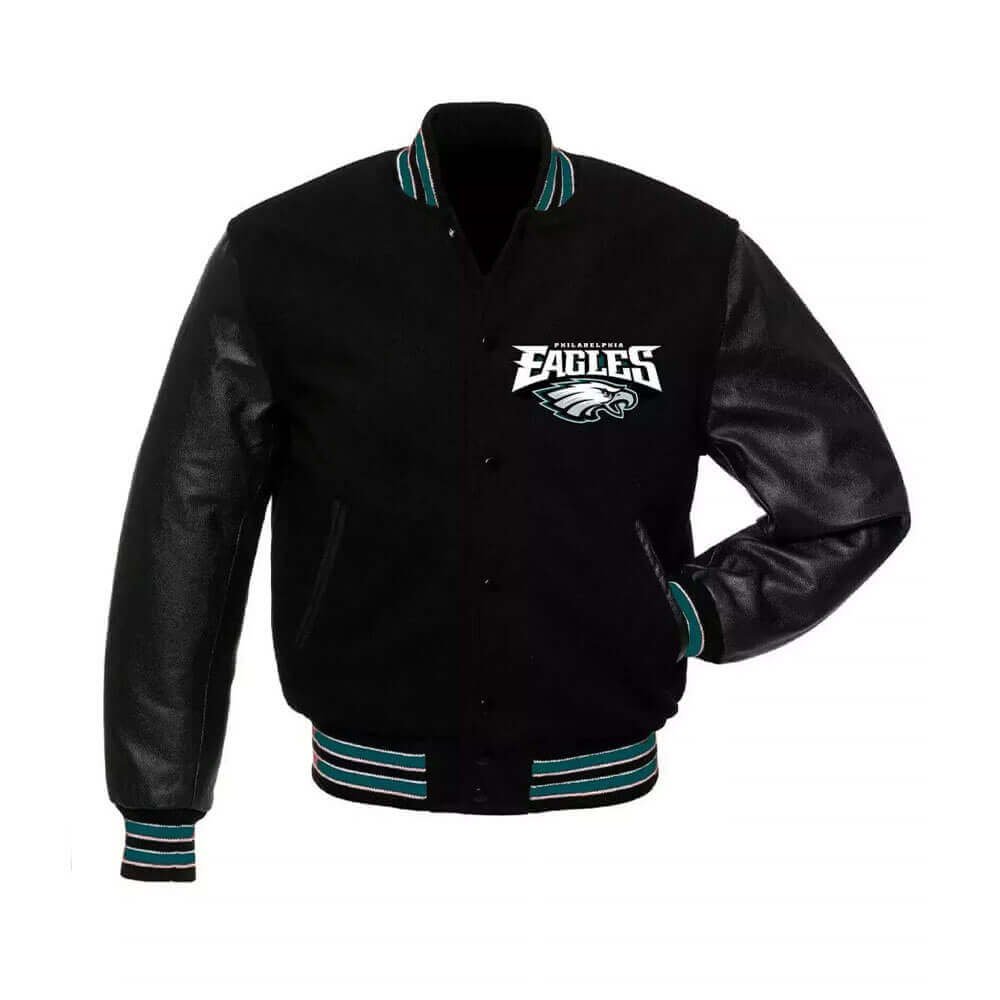Philadelphia Eagles Wool Leather Jacket