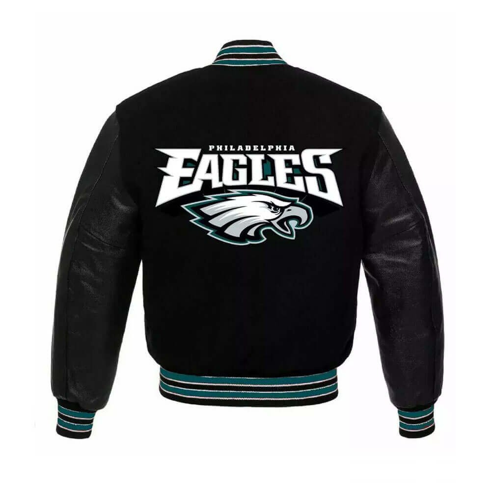 Philadelphia Eagles Wool Leather Jacket