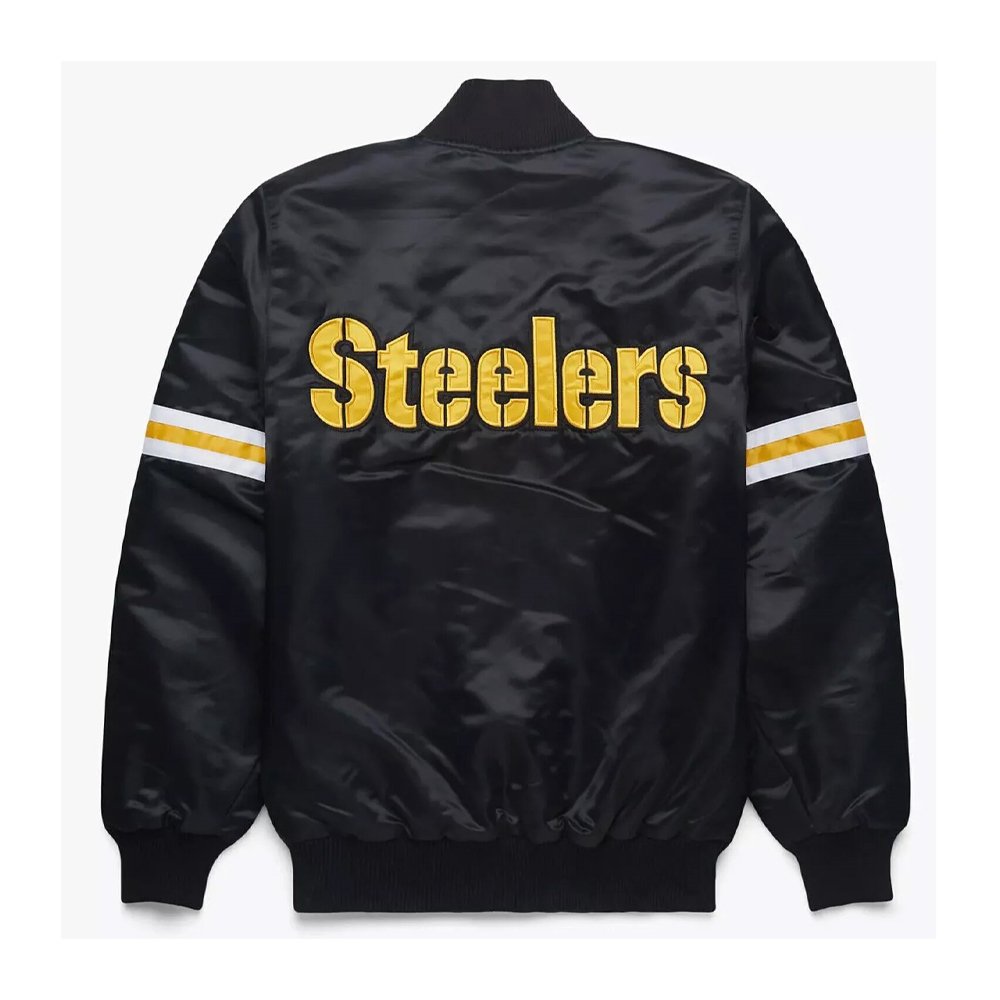 Pittsburgh Steelers Starter Legacy Satin Varsity Jacket - Image 2