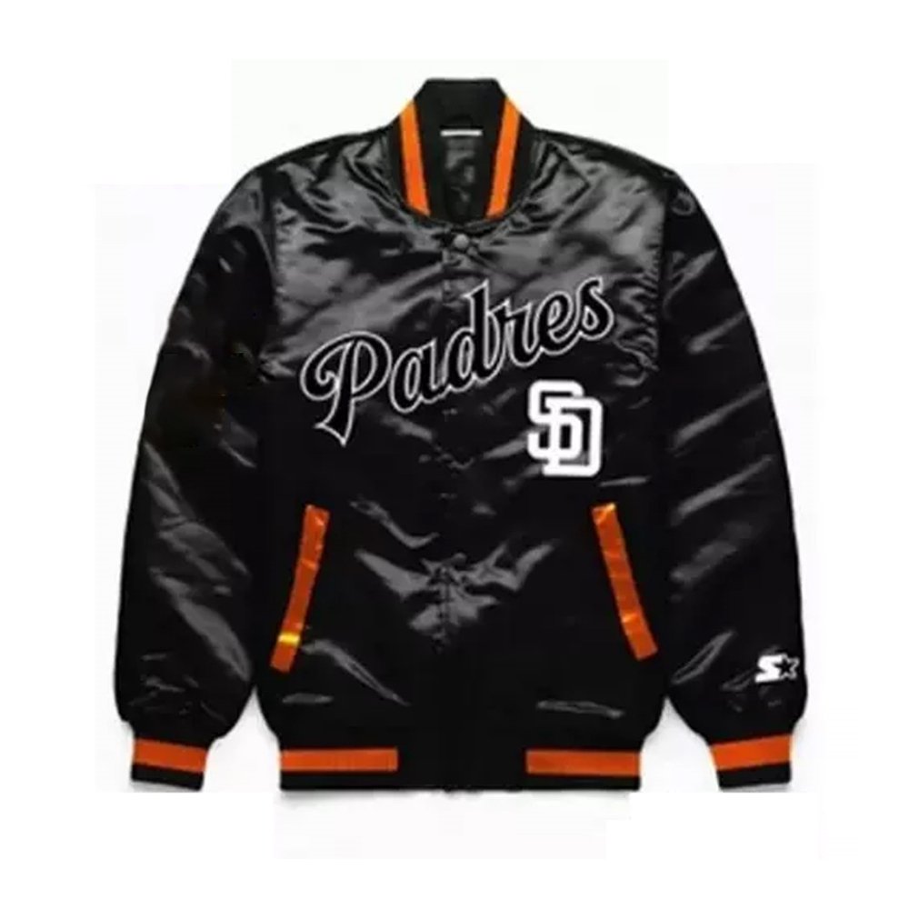 Padres Black Satin Jacket