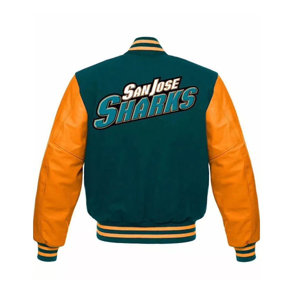San Jose Sharks Teal Varsity Jacket
