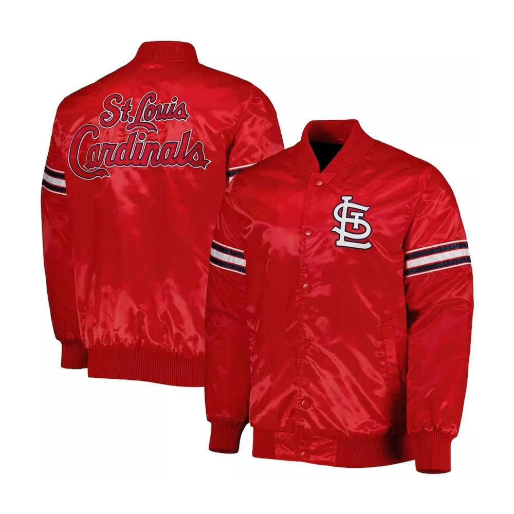 Cardinals Red Satin Varsity Jacket
