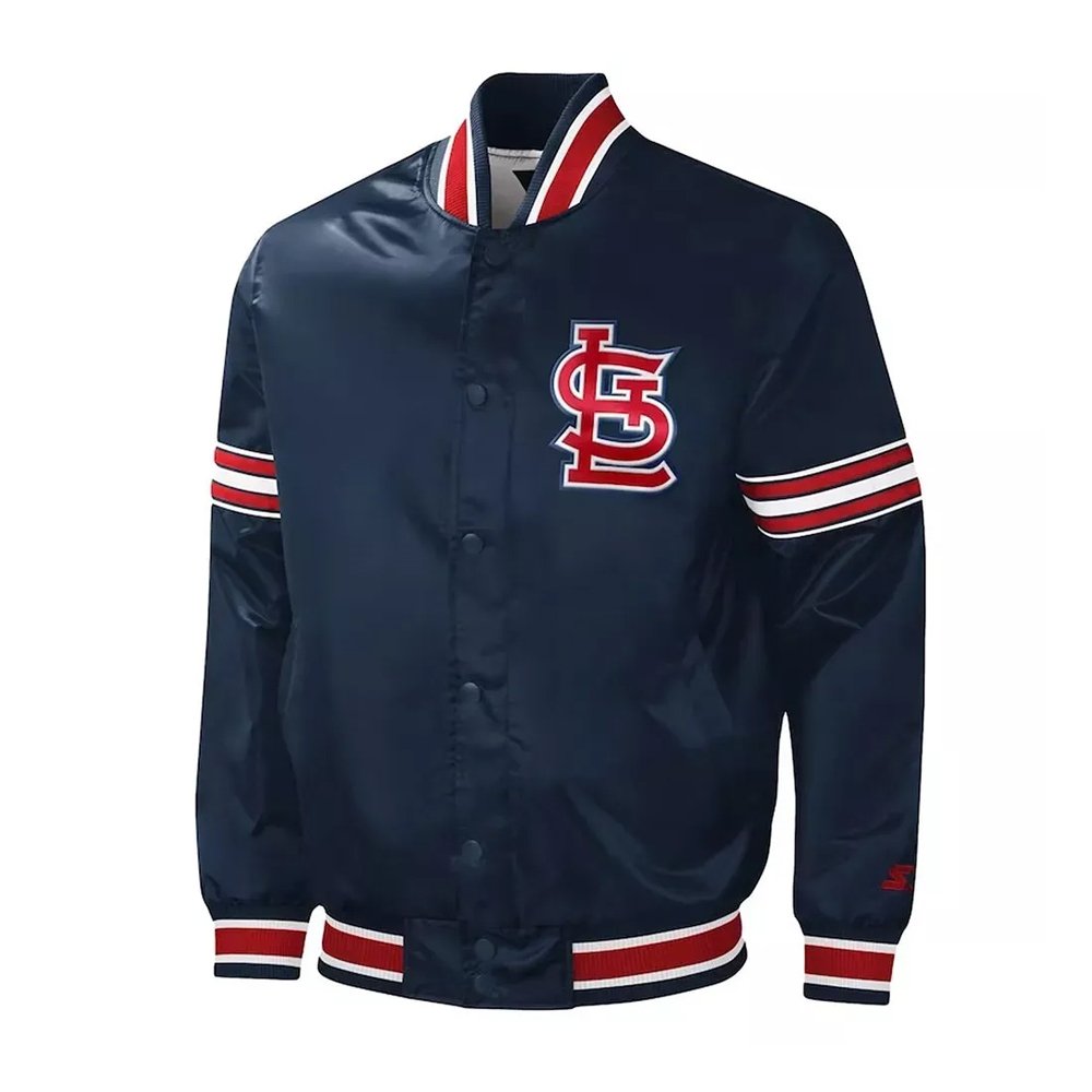 Cardinals Navy Satin Varsity Jacket