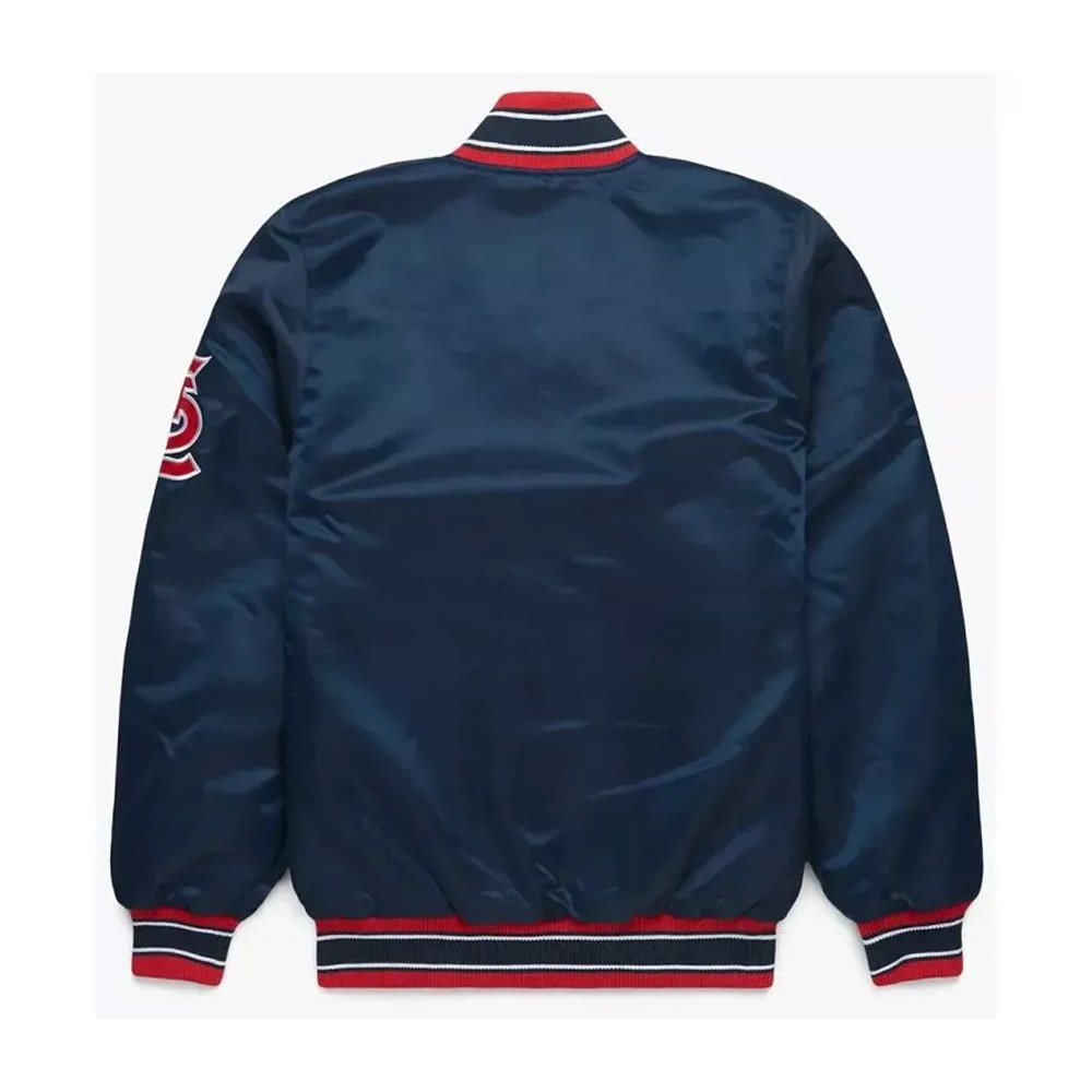 Cardinals Navy Satin Letterman Jacket