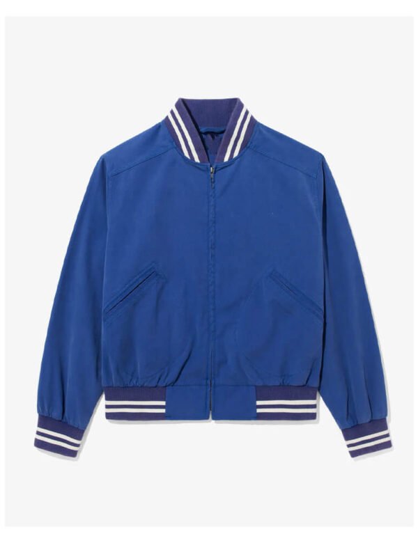 Royal Blue Cotton Varsity Jacket