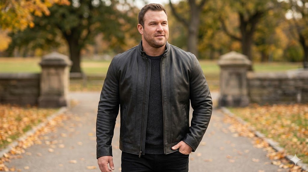 Broad or Heavy Body Type – Creating Balance and Clean Look please give me jacket picture